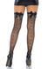 Панчохи-сітка зі швом, стразами та бантом ззаду Leg Avenue Bow back seam thigh highs Black, one size SO8600 фото 1