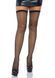 Панчохи-сітка зі швом, стразами та бантом ззаду Leg Avenue Bow back seam thigh highs Black, one size SO8600 фото 3