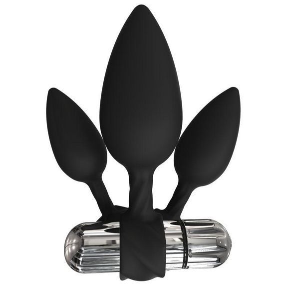 Набор анальных вибропробок Bathmate Anal Training Plugs VIBE, диаметр 2,5 см, 3,1 см, 3,8 см SO3360 фото