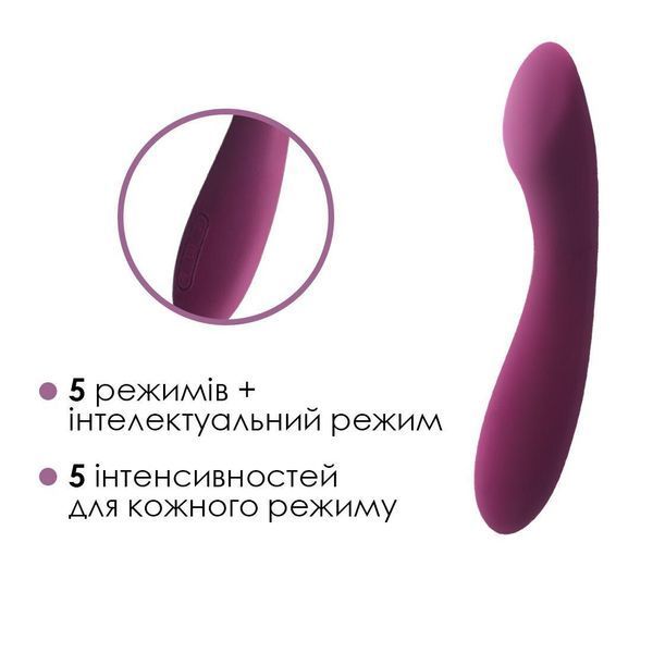 Вибратор для точки G с интеллектуальным режимом Svakom Amy 2, 17х3 см. SO6997 фото