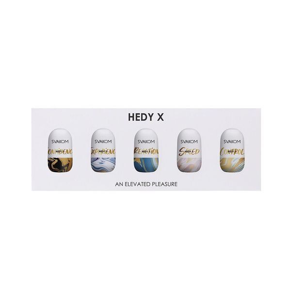 Набор яйц-мастурбаторов Svakom Hedy X- Mixed Textures (5 яиц), 9х5 см. SO5099 фото