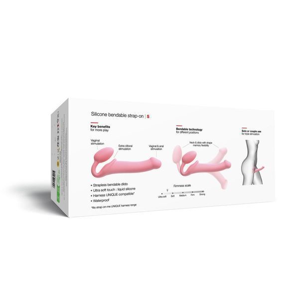 Безремневой страпон Strap-On-Me Rose S, полностью регулируемый, 20х2,7 см. SX2567 фото