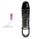 Насадка на член із петлею для мошонки BAILE PRETTY LOVE - PENIS SLEEVE Cecelia black, 14х4 см. BI-026242-1 фото 3
