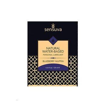 Лубрикант на водяній основі зі смаком чорничного мафіну Sensuva - Natural Water-Based Blueberry Muffin, 6 мл. SO5752 фото