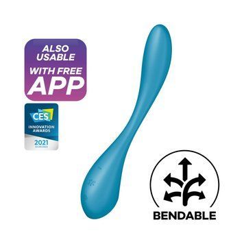 Універсальний смарт-вібратор Satisfyer G-Spot Flex 5+ Petrol, 20х2,6 см. SO7804 фото