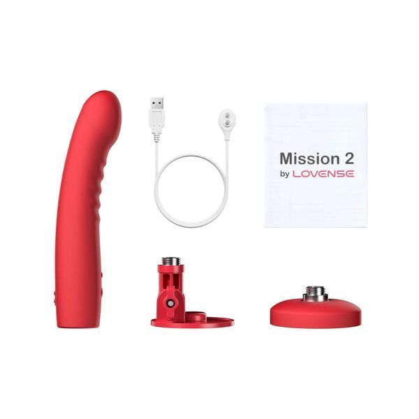 Смарт-мини секс-машина Lovense Mission 2 Vibrating suction cup dildo, 6500 вибраций/мин, Touch Sense, 27,2х3,6 см. SX1306 фото