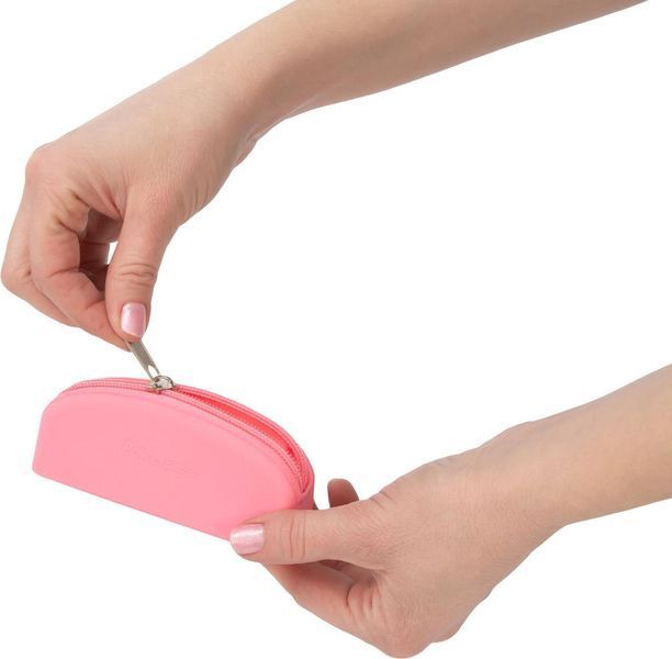 Сумка для зберігання секс-іграшок PowerBullet &mdash; Silicone Zippered Bag Pink SO5560 фото