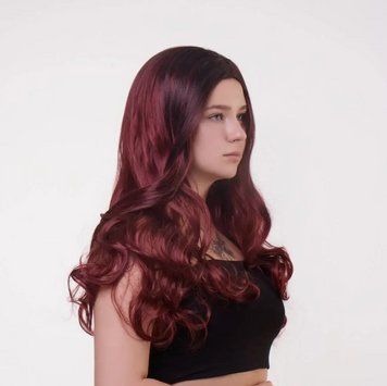 Перука довга хвиляста Fetish Hair балаяж бордо, 65 см. 98401/К09 фото