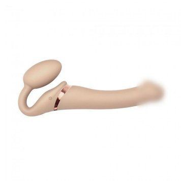 Безремневой страпон с вибрацией Strap-On-Me Vibrating Flesh M, 21х3,3 см. SO3355 фото