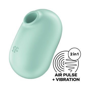 Вакуумний стимулятор із вібрацією Satisfyer Pro To Go 2 Mint, 10,5х5 см. SO7795 фото