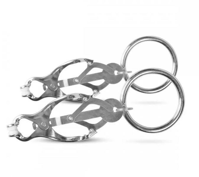Затискачі для сосків з кільцями EasyToys Clover Clamps With Clips ET65600 фото