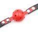 Кляп із кулькою DS Fetish Locking ball gags M plastic black/red, 4,5 см. 223212016 фото 2