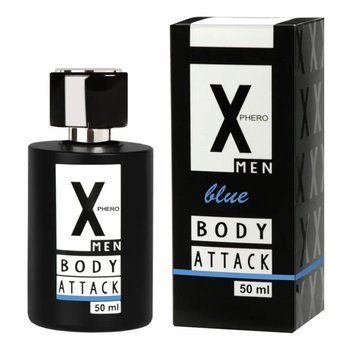 Духи с феромонами для мужчин X phero Men Blue Body Attack, 50 мл. 91400106 фото