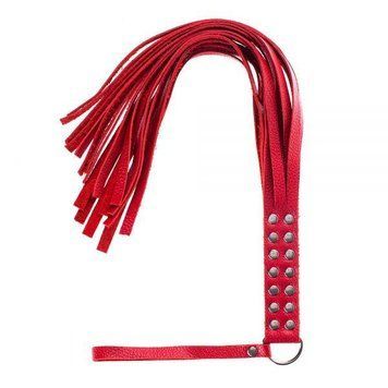 Флогер из натуральной кожи Double fancy flogger, Red, 50 см. 281425 фото