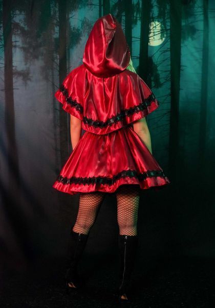 Эротический костюм Красной шапочки Leg Avenue Gothic Red Riding Hood, платье, накидка, XL/2XL, 3XL/4XL SO9126 фото
