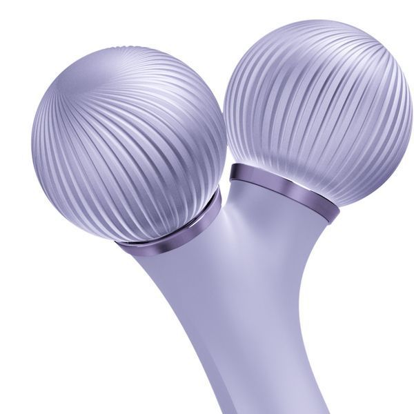 Электронный ультразвуковой ролик для лица GESKE Sonic Facial Roller 4в1 purple HB0178 фото