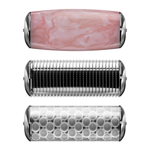 Роллер для игольчатой мезотерапии лица и тела GESKE MicroNeedle Face&Body Roller 9в1 gray HB0207 фото