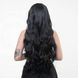 Перука довга хвиляста з чубчиком Fetish Hair чорний, 80 см. 98340/80 фото 2