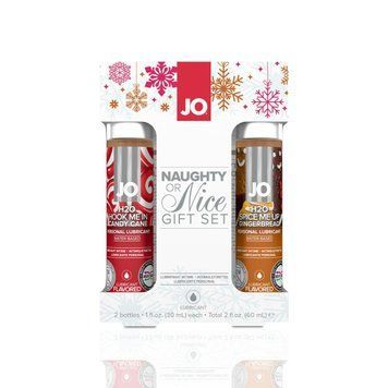 Набір їстівних лубрикантів на водній основі System JO Naughty or Nice Gift Set&ndash;Candy Cane&Gingerbread, 3х30 мл (Термін до 06.2025) SO6163 фото