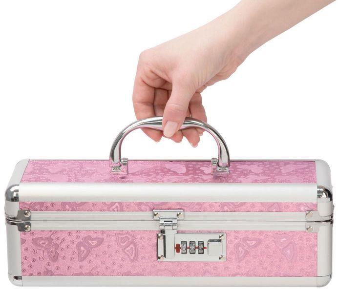 Кейс для зберігання секс-іграшок Powerbullet &mdash; Lockable Vibrator Case Pink з кодовим замком SO5563 фото