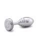 Металева анальна пробка DOXY Butt Plug RIBBED, ребристий, 11х3,3 см. SO8031 фото 2