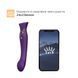 Смарт вибратор точки G с пульсацией, вибрацией и нагревом 3в1 Zalo Queen Twilight Purple Swarovski, 22х3,3 см. SO6664 фото 2