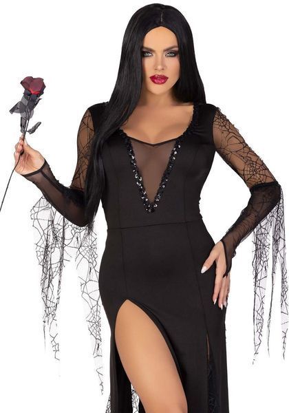 Костюм Мортиши Аддамс Leg Avenue Sexy Spooky Morticia, S, M, L SO9215 фото
