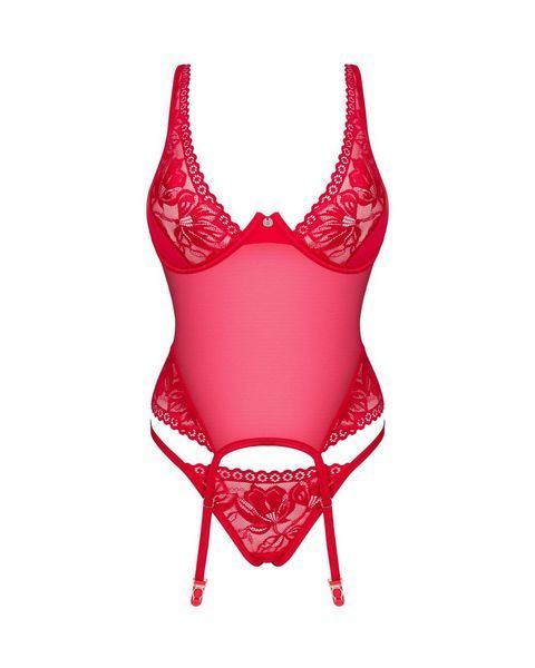 Сексуальний корсет та стрінги Obsessive Lacelove corset, XS/S, M/L, XL/2XL SO8649 фото