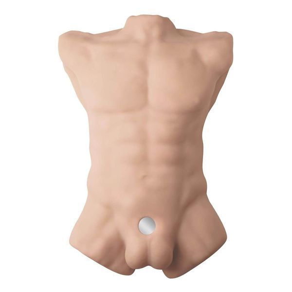 Торс із знімним фалоімітатором на присосці SilexD Apollo L Male Torso, суперреалістичний, термореактивний SO9936 фото
