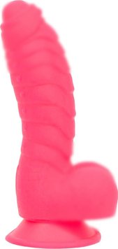 Фалоімітатор ADDICTION - Tom 7" Dildo With Balls - Pink + віброкуля, 17,8 х4, 4 см. SO5585 фото