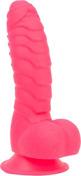 Фалоімітатор ADDICTION - Tom 7" Dildo With Balls - Pink + віброкуля, 17,8 х4, 4 см. SO5585 фото