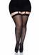 Прозорі панчохи зі швом Leg Avenue Sheer backseam stockings Black, plus size SO7912 фото 1