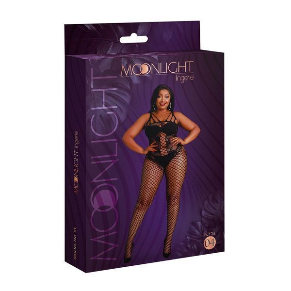 Бодістокінг з доступом Moonlight Plus Model 04 Black, XL-XXXL SO8195 фото