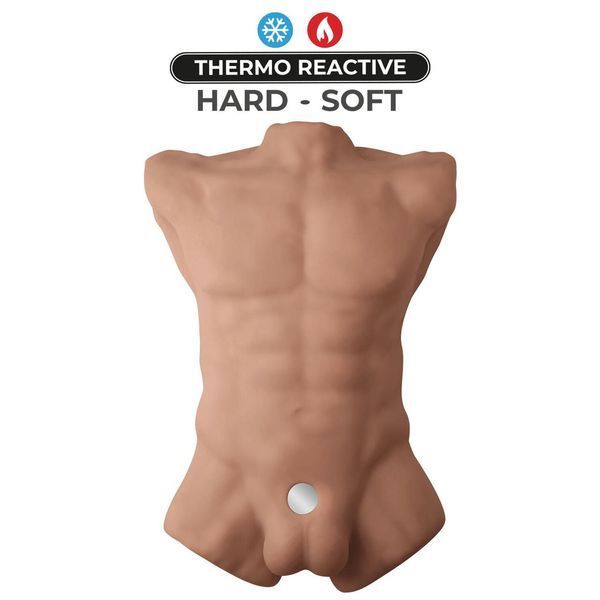 Торс із знімним фалоімітатором на присосці SilexD Apollo L Male Torso, суперреалістичний, термореактивний SX0814 фото