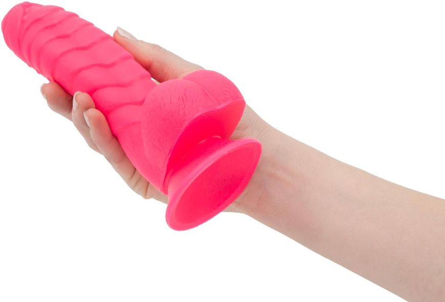 Фалоімітатор ADDICTION - Tom 7" Dildo With Balls - Pink + віброкуля, 17,8 х4, 4 см. SO5585 фото