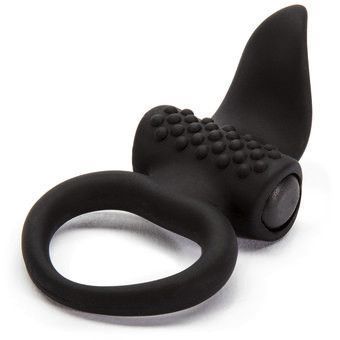 Эрекционное кольцо с вибрацией Adrien Lastic Lingus Black AD30649 фото