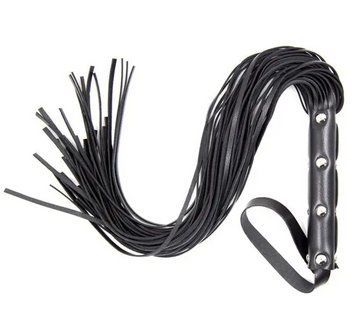 Многохвостовой флоггер черного цвета DS Fetish Stud flogger black 292400107 фото
