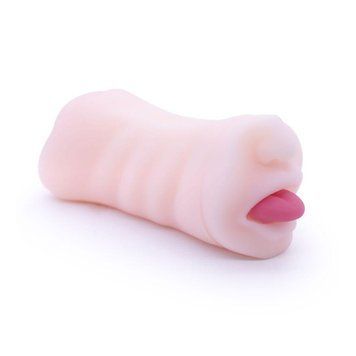Двухсторонний реалистичный мастурбатор Men Powerup Eroticism, вагина и ротик, 17х7 см. SO6231 фото