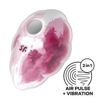 Вакуумний кліторальний стимулятор із вібрацією Satisfyer Cloud Dancer (Red), 9х6 см. SO8975 фото