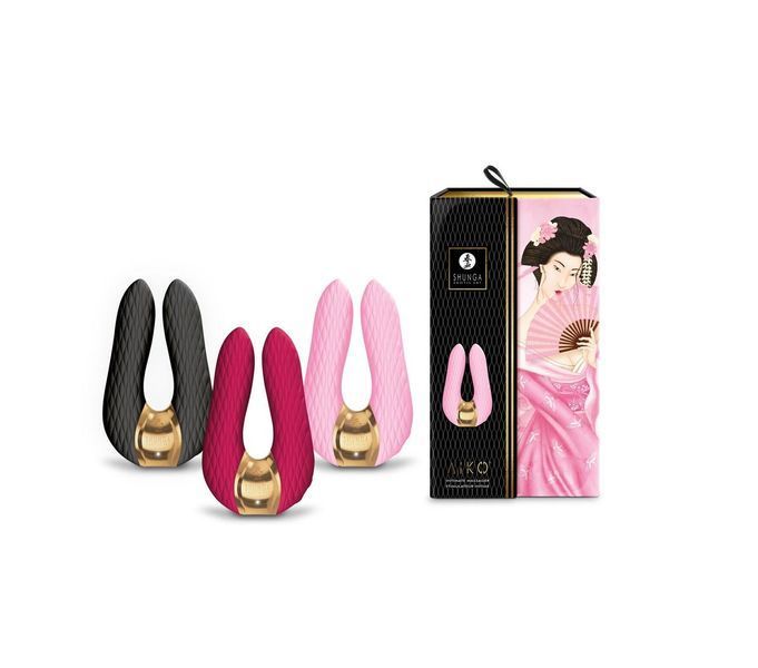 Вибратор для клитора с гибкими кончиками Shunga Aiko Light Pink, 10,8х6,5 см. SO6901 фото