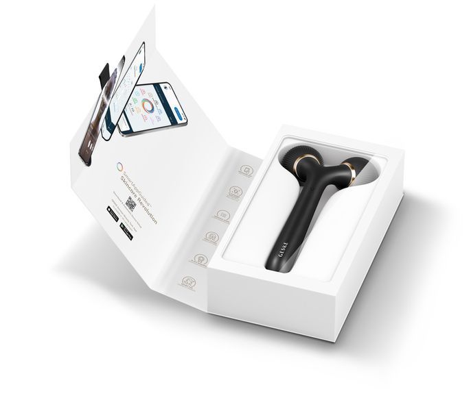 Електронний ультразвуковий ролик для обличчя та тіла GESKE Sonic Facial&Body Roller 4в1 gray HB0030 фото