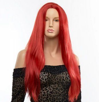 Перука пряма Fetish Hair червона, 70 см. LS98623 фото