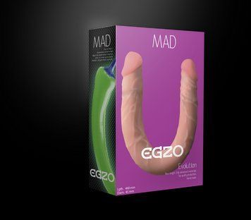 Двухсторониий фаллоимитатор из киберкожи EGZO DL002, 46х4,5 см. DL002 фото