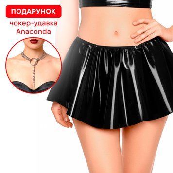 Лакована сексуальна спідниця Art of Sex &mdash; Lolita, колір чорний, XS-M, L-2XL + подарунок SX3367 фото