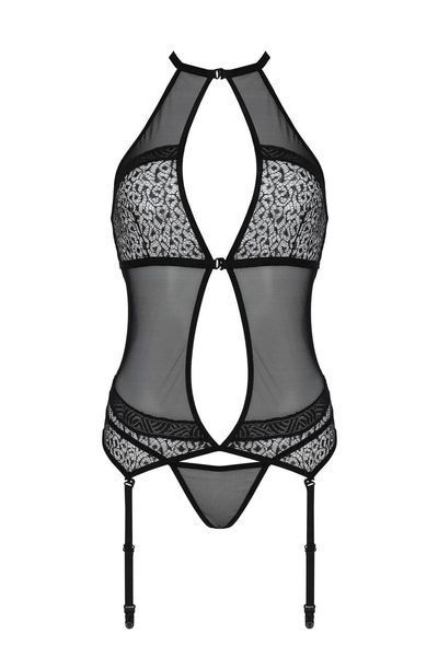 Корсет з пажами для панчох SATARA CORSET black Passion, S/M, L/XL, XXL/XXXL SO8476 фото