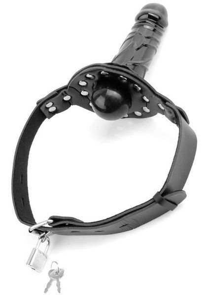 Кляп с фаллосом Deluxe Ball Gag with Dildo от Pipedream 480239 фото