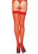 Прозорі панчохи зі швом Leg Avenue Sheer backseam stockings Red, one size SO7978 фото 1