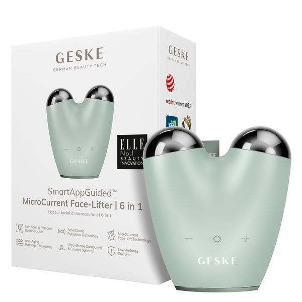 Мікрострумовий підтягувач обличчя GESKE MicroCurrent Face-Lifter 6в1 green HB0140 фото