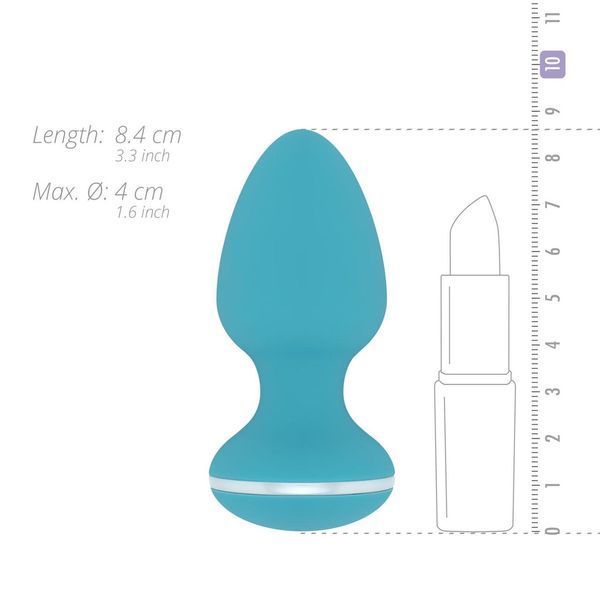 Анальная вибропробка Cala Azul &ndash; Blanca Vibrating anal plug, 10 режимов, 8,4х4 см. SO8887 фото