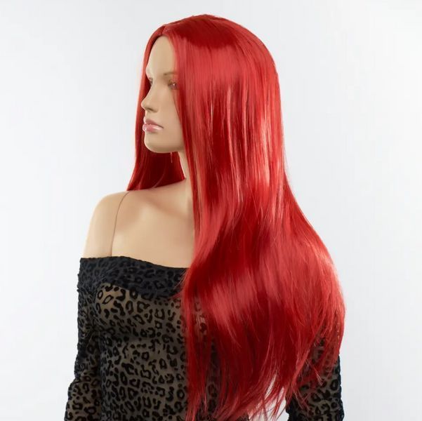 Перука пряма Fetish Hair червона, 70 см. LS98623 фото
